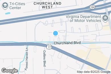 Map image of the property - Furnished Studio-Chesapeake - Churchland Blvd.