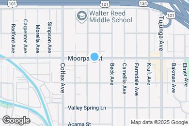 Map image of the property - 11582 Moorpark St