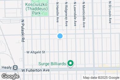 Map image of the property - 2541 N Hamlin Ave