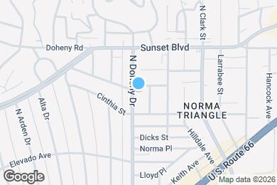Map image of the property - 938 N Doheny Dr