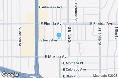 Map image of the property - 1595 S Bellaire St