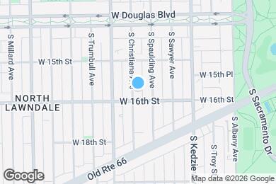 Map image of the property - 1549 S Christiana Ave