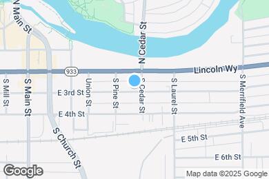 Map image of the property - 522 E 3rd St