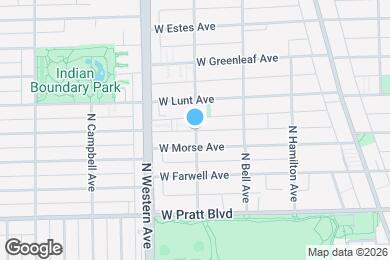Map image of the property - 6949 N Oakley Ave