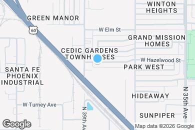 Map image of the property - 3825 W Hazelwood St