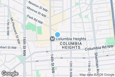 Map image of the property - 1361 Irving St NW