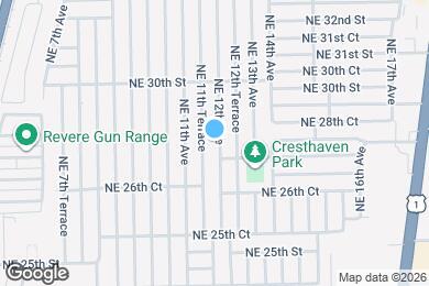 Map image of the property - 2797 NE 12th Ave
