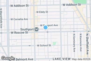 Map image of the property - 1306 W Roscoe St