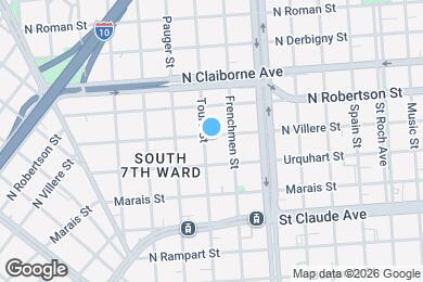 Map image of the property - 1337 Touro St
