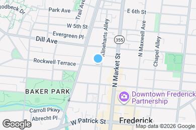 Map image of the property - 105 W 3rd St