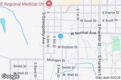 Map image of the property - 808 S Fourth St