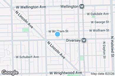 Map image of the property - 1128 W Diversey Pkwy