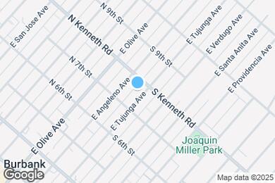 Map image of the property - 727 E Tujunga Ave