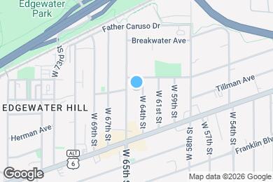 Map image of the property - 1320 W 64th St