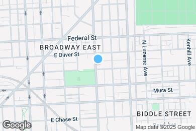 Map image of the property - 1409 N Patterson Park Ave