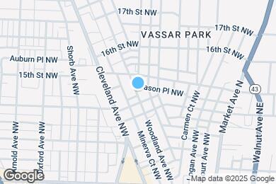 Map image of the property - 1418 Woodland Ave NW