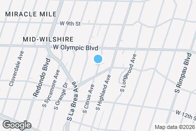 Map image of the property - 1063 S Citrus Ave