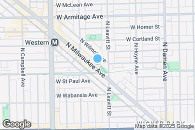 Map image of the property - 1815 N Milwaukee Ave