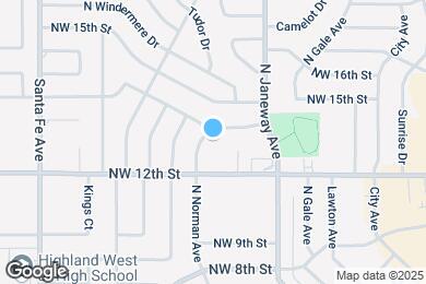 Map image of the property - 1412 N Norman Ave