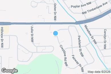 Map image of the property - 1017 Crestline Rd NW