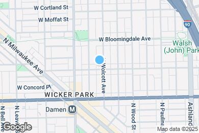 Map image of the property - 1904 W Wabansia Ave