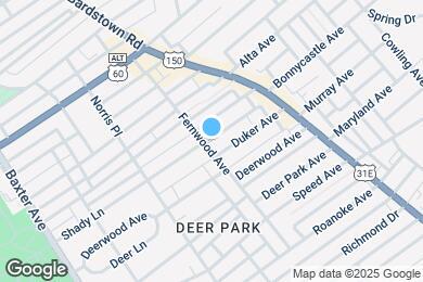 Map image of the property - 1615 Fernwood Ave