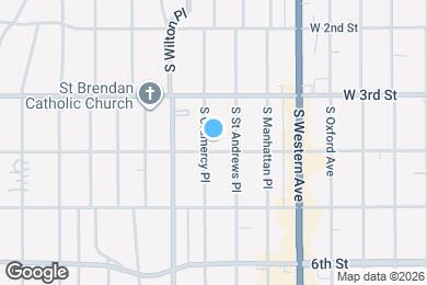 Map image of the property - 358 S Gramercy Pl