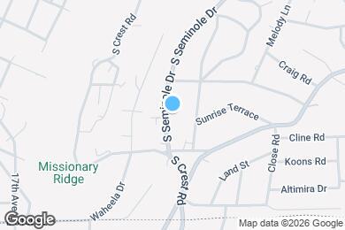 Map image of the property - 1720 S Seminole Dr
