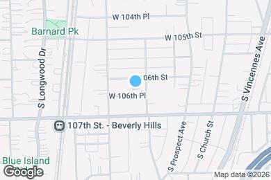 Map image of the property - 1718 W 106th Pl
