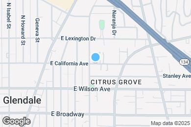 Map image of the property - 1119 E California Ave