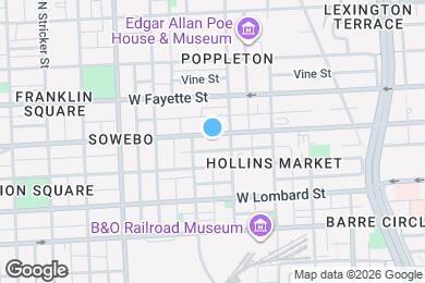 Map image of the property - 1019 W Baltimore St