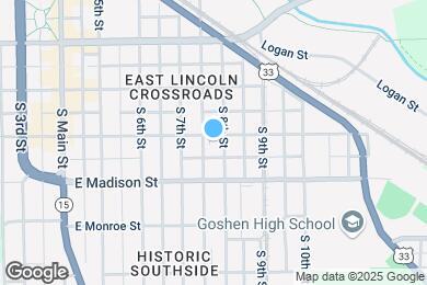Map image of the property - 422 E Jefferson St