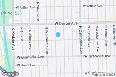 Map image of the property - 6305 N Richmond St