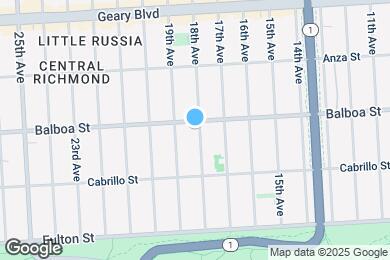 Map image of the property - 615 18th Ave