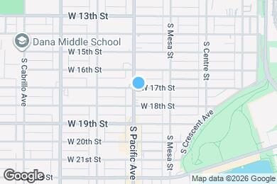 Map image of the property - 1704 S Pacific Ave