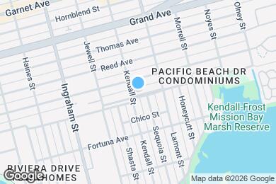 Map image of the property - 1814 Pacific Beach Dr