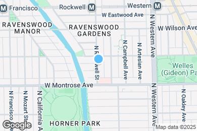 Map image of the property - 4447 N Rockwell St