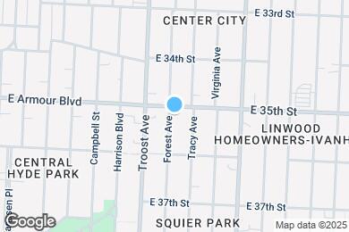 Map image of the property - 1205 E Armour Blvd
