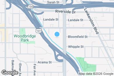 Map image of the property - 11030 Moorpark St