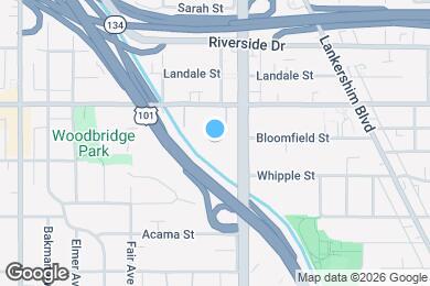 Map image of the property - 11032 Moorpark St