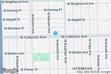 Map image of the property - 4439 W Fullerton Ave