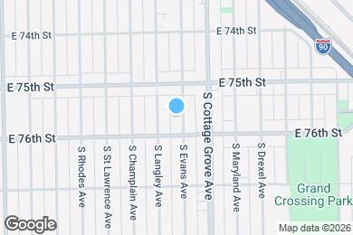 Map image of the property - 7538 S Evans Ave