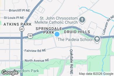 Map image of the property - 1333 S Ponce de Leon Ave NE