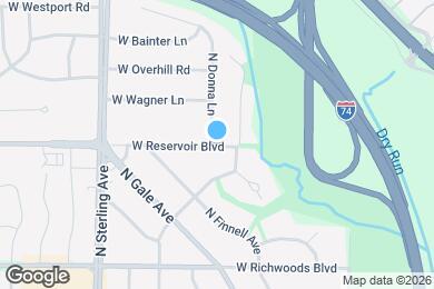 Map image of the property - 2213 W Reservoir Blvd