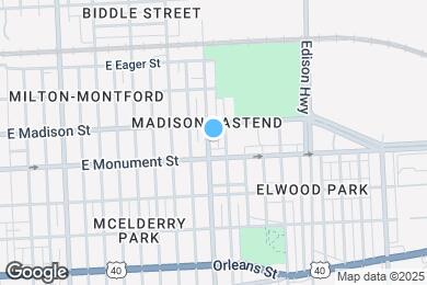 Map image of the property - 709 N Linwood Ave