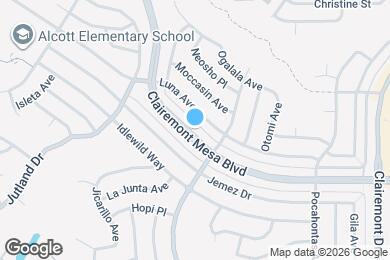 Map image of the property - 3322-24 Clairemont Mesa Blvd