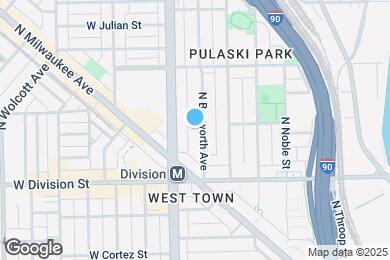 Map image of the property - 1254 N Bosworth Ave
