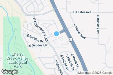 Map image of the property - 16386 E Fremont Ave