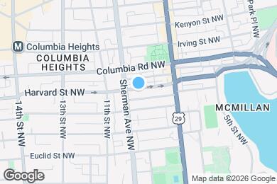 Map image of the property - 768 Harvard St NW