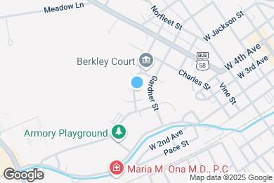 Map image of the property - Berkley Court Apartments